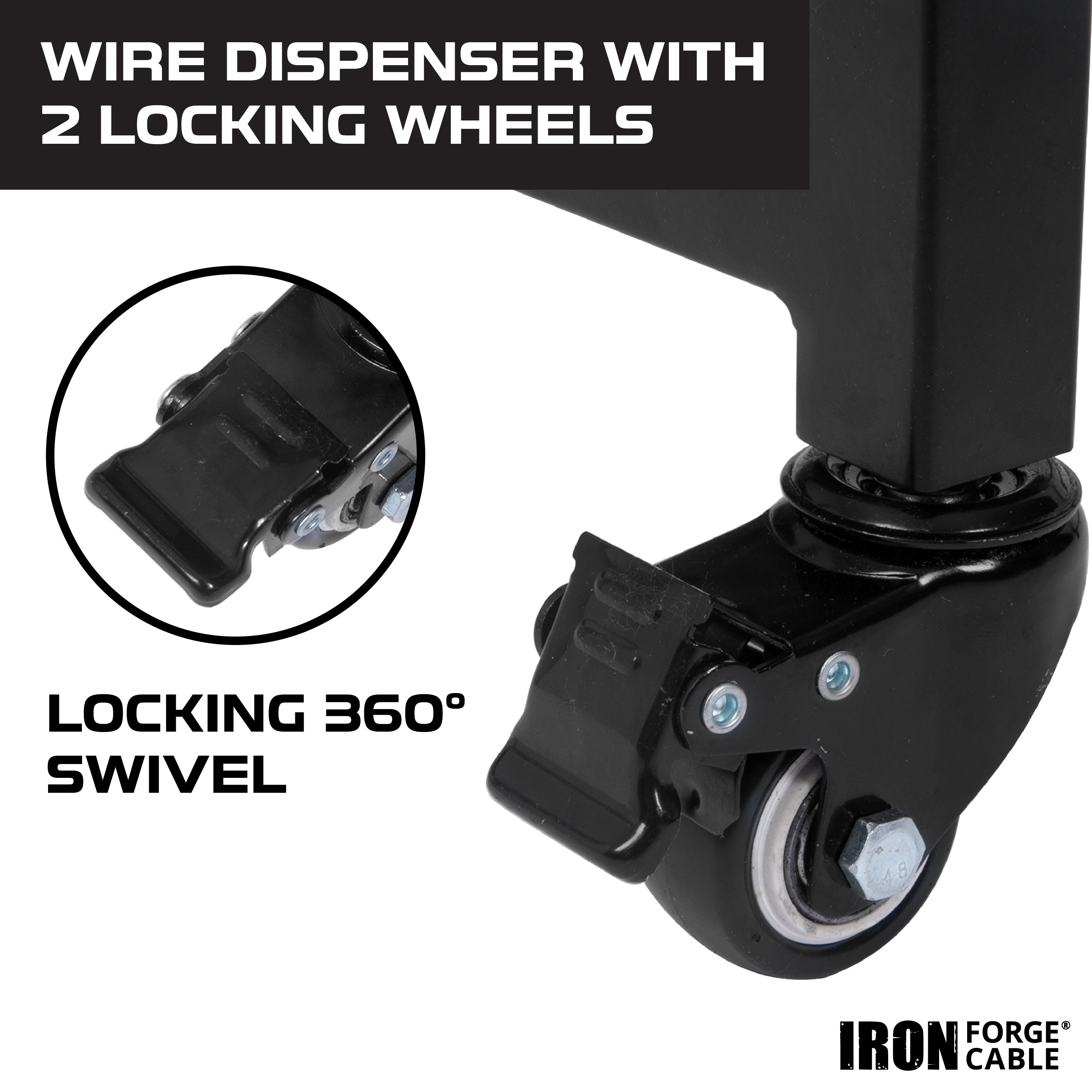 Wire Spool Rack, Cable Caddy Spool Holder - Heavy Duty Welded Steel Fr ...