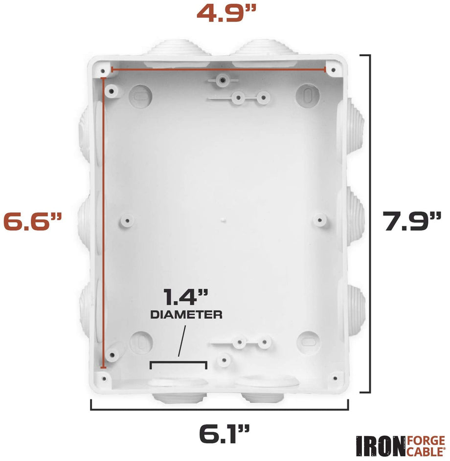 VONVOFF Electrical Box, Universal Junction Box,Dustproof Waterproof IP65 ABS Plastic Box,with 4pcs x M16 Cable Gland,6.2 x 3.5 x 2.4/158 x 90 x