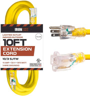 10 Foot Lighted Outdoor Extension Cord- 10 Gauge- Yellow
      

      

      
        

        $32.99