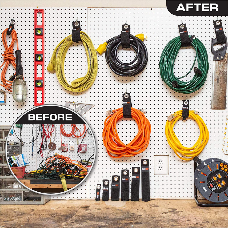 Extension Cord Wrap Organizer, 12 Piece Multi-Pack of Storage